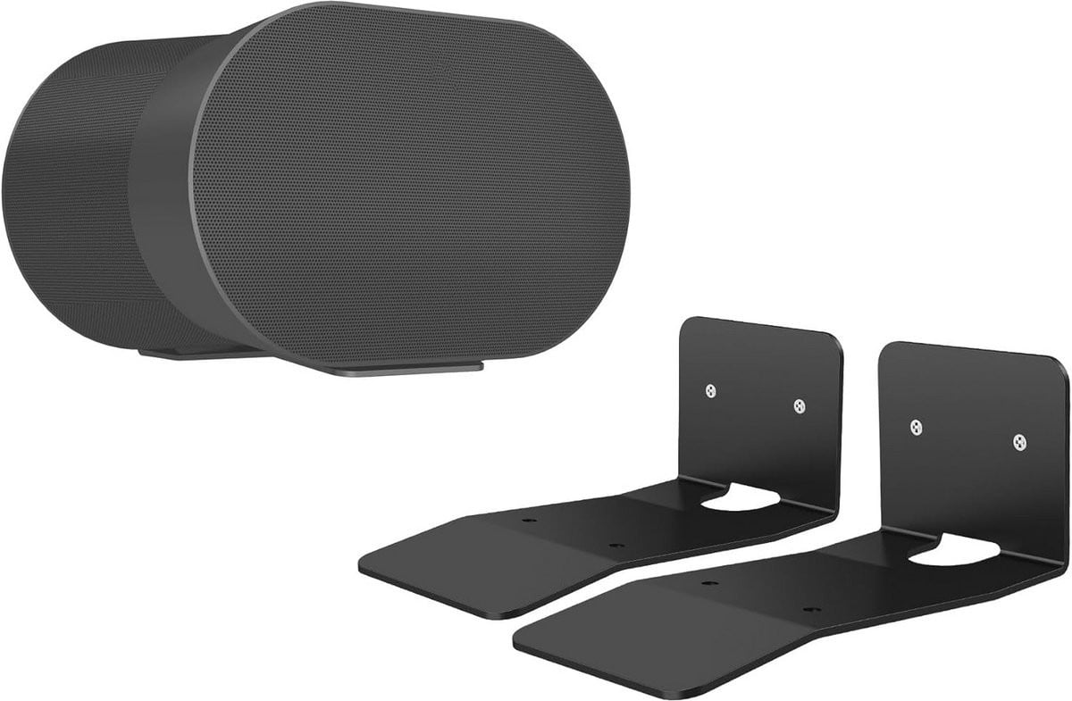 2x Wandsteun voor Sonos Era 300 - Zwarte Muurbeugel voor Speaker