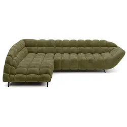 Ecksofa Gappa Stoff Grün Olive