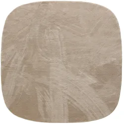 benuta Pop Hochflor Shaggyteppich Yumi Beige 200x200 cm - Hochflor Teppich für Wohnzimmer