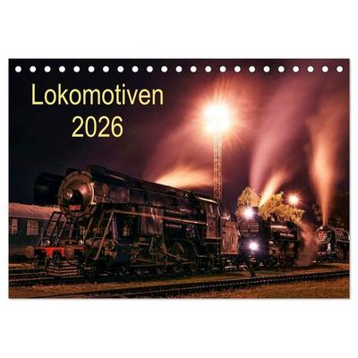 Lokomotiven 2026 (Tischkalender 2026 DIN A5 quer), CALVENDO Monatskalender
