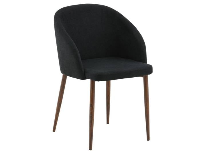 Livetastic Stuhl-Set, Schwarz, Walnuss, Holz, Walnuss, massiv, konisch, 48.5x83x55 cm, Esszimmer, Stühle, Esszimmerstühle, Esszimmerstühle-Set
