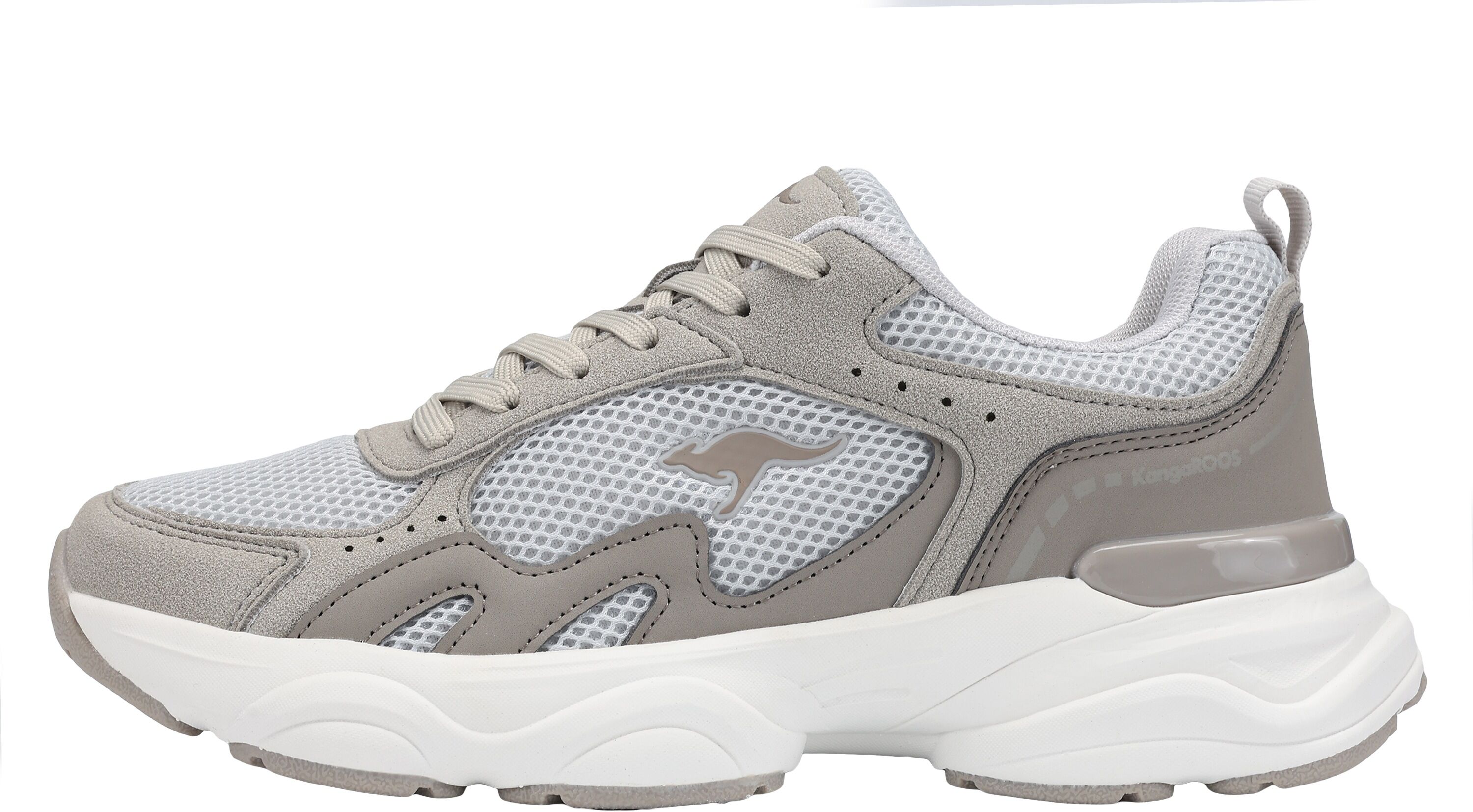Sneaker KANGAROOS "K-GUW LUNEA", Damen, Gr. 40, grau (ultimate grau, vapor grau), Mesh, Synthetik, Schuhe Sneaker, Memory Foam ultimate grau, vapor grau 40