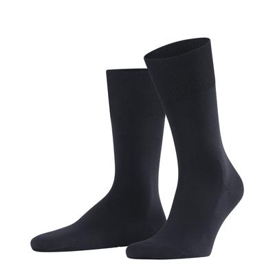 Socken FALKE "ClimaWool", Damen, Gr. 45-46, blau (schwarz navy), Materialmix, unifarben, Socken Socken, mit temperaturausgleichender Funktion, atmungsaktiv