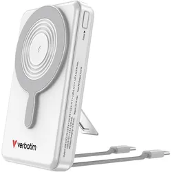 Verbatim Charge'n'Go Power Bank 2C & Display 10000mAh silver (10000 mAh, 52 W, 38.50 Wh), Powerbank, Silber
