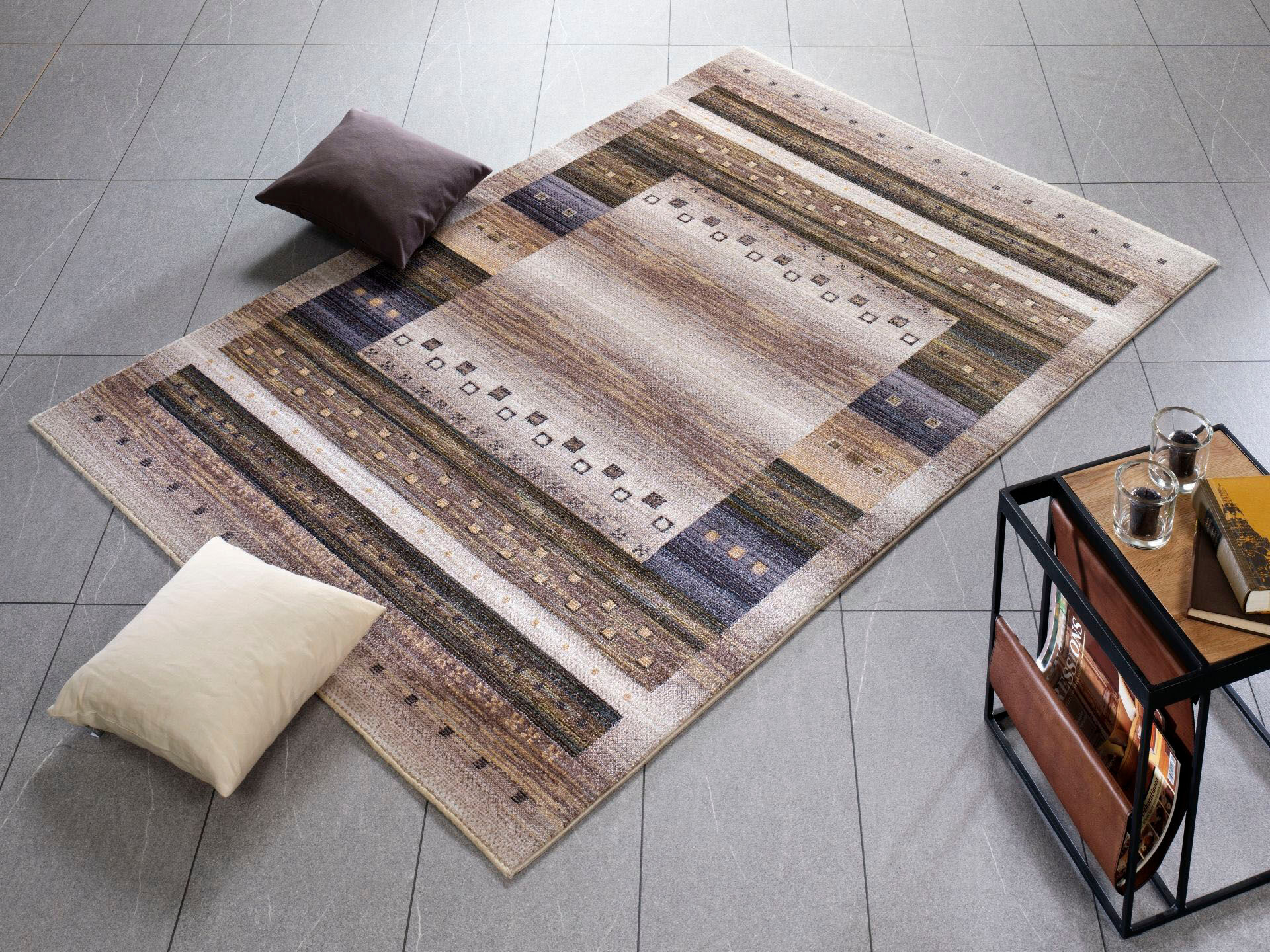 Teppich OCI DIE TEPPICHMARKE "Ovation Lorin", beige, B:120cm H:11mm L:180cm, Kunstfaser, Teppiche, Teppich, weich durch Microfaser, Glanz, Wohnzimmer beige B : 120cm 1 Stk., 11mm, L: 180cm
