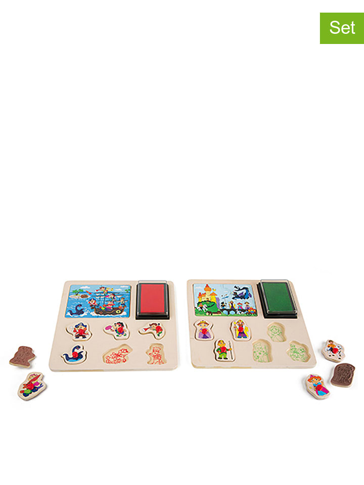small foot 2er-Set: Stempel-Puzzle "Helden" - ab 2 Jahren - onesize