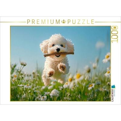 CALVENDO Puzzle Pudelspaß unter blauem Himmel | 1000 Teile Lege-Größe 64x48cm Foto-Puzzle für glückliche Stunden, von , Calvendo Puzzle