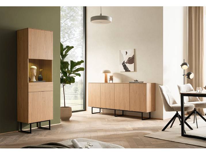 Sideboard 200cm Holz/Braun/Eiche Dekor