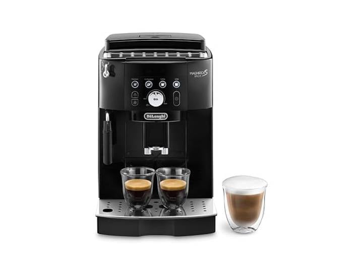 De'Longhi Magnifica S Smart - Kaffeevollautomat 4 Getränke Schwarz Kaffeemaschine mit Manuellem Milchaufschäumer, Espresso und Cappuccino, 2-Tassen-Funktion, Tastenbedienfeld, ECAM230.13.B