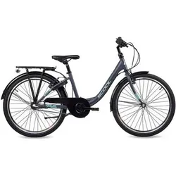 SCOOL 24 Zoll Kinderfahrrad S'COOL chiX 24-N3, Größe 130–145 cm in Grau Grau