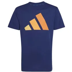 adidas Essentials T-Shirt Kinder - blau/orange - 164