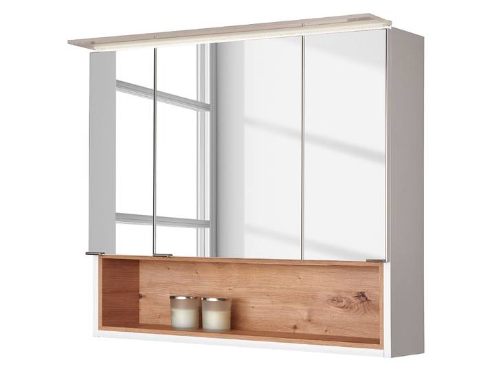 Armoire de toilette éclairée 80cm Blanc