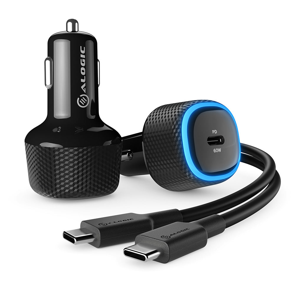 ALOGIC Schnelles USB-C-Autoladegerät - 60W-Stromversorgung Kfz schwarz