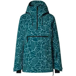 Tchibo - Half-Zip-Skijacke - Damen - Gr. 38 - mintgrün/print