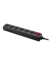 LogiLink Steckdosenleiste Wechselstrom 250 V 3500 Watt Ausgangsanschlüsse: 6 1.4 m Deutschland Schwarz (LPS202B)