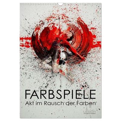 Farbspiele - Akt im Rausch der Farben (Wandkalender 2026 DIN A3 hoch), CALVENDO Monatskalender