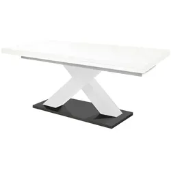 Mäusbacher Esstisch mit Auszug Komfort Plus 160/260 x 90 cm Dekor Weiß / Matt 160