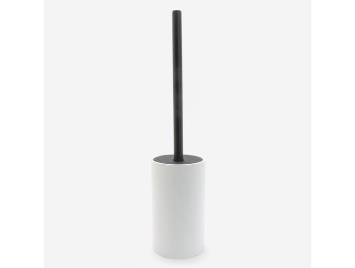 Brosse wc avec pot en résine blanche