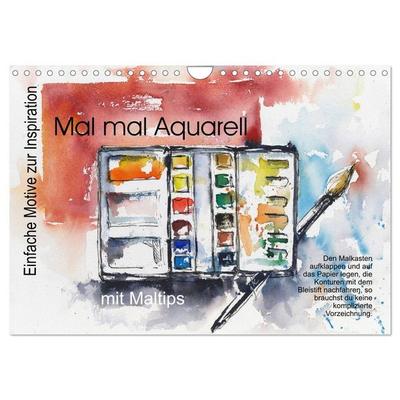 Mal mal Aquarell (Wandkalender 2027 DIN A4 quer), CALVENDO Monatskalender