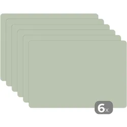 PLATZSETS 6er-Set Mintgrün - Unifarben Platzdeckchen 45x30 cm