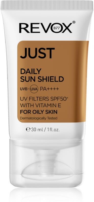 Revox B77 JUST Daily Sun Shield schützende Creme für fettige und gemischte Haut SPF 50+ 30 ml