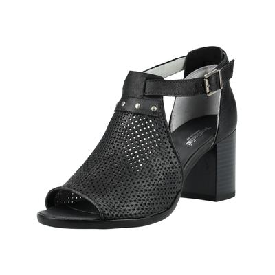 High-Heel-Sandalette NERO GIARDINI "Nero Giardini Sandalen Leder", Damen, Gr. 36, schwarz, Leder, Schuhe