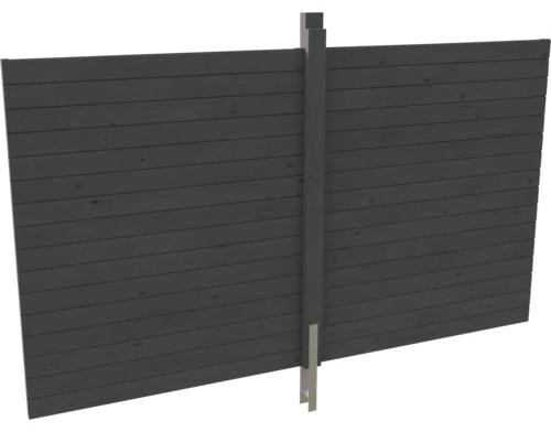 Rückwand Profilschalung SKAN HOLZ Friesland 363 x 330 cm schiefergrau