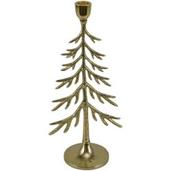 Kerzenständer Tanne H=34cm - gold