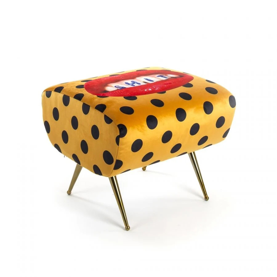 Seletti Shit poef met stoffen bekleding