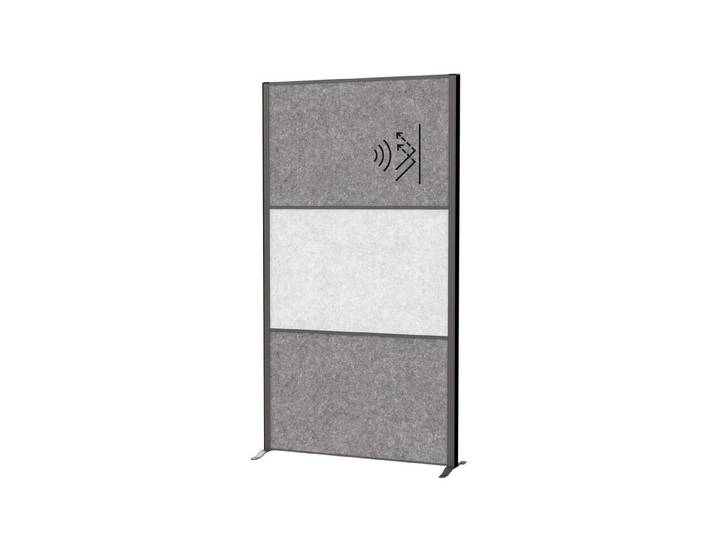 MAUL Standtafel Stellwandsystem MAULconnecto 9602089 2xAkustik dunkelgrau 1xhellgrau S