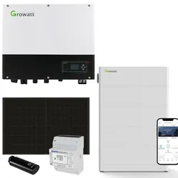 Growatt 4kWp PV Komplettanlage mit Glas Glas Modulen und 12,8kWh Speicher