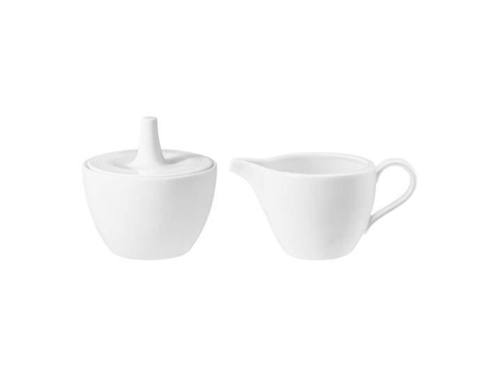 Seltmann Weiden Milch & Zucker SET Beat Color Glaze Weiß, Keramik, Rund, 2 cm, Küchenzubehör, Vorratsbehälter, Zuckerdosen