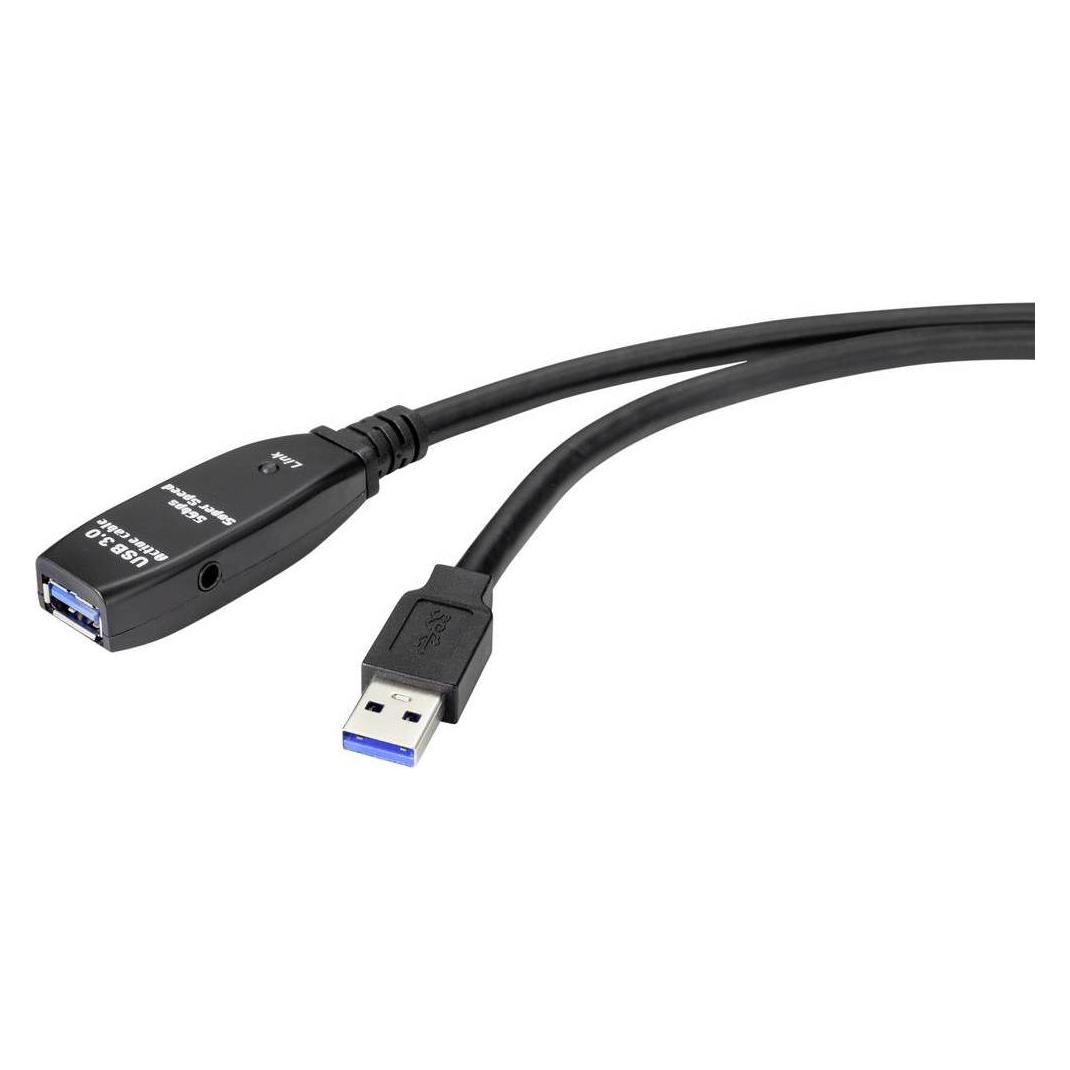 Renkforce USB 3 Verlängerungskabel 10 m (10 m, USB 3.2 Gen 1, 4.50 W) (RF-4598346)