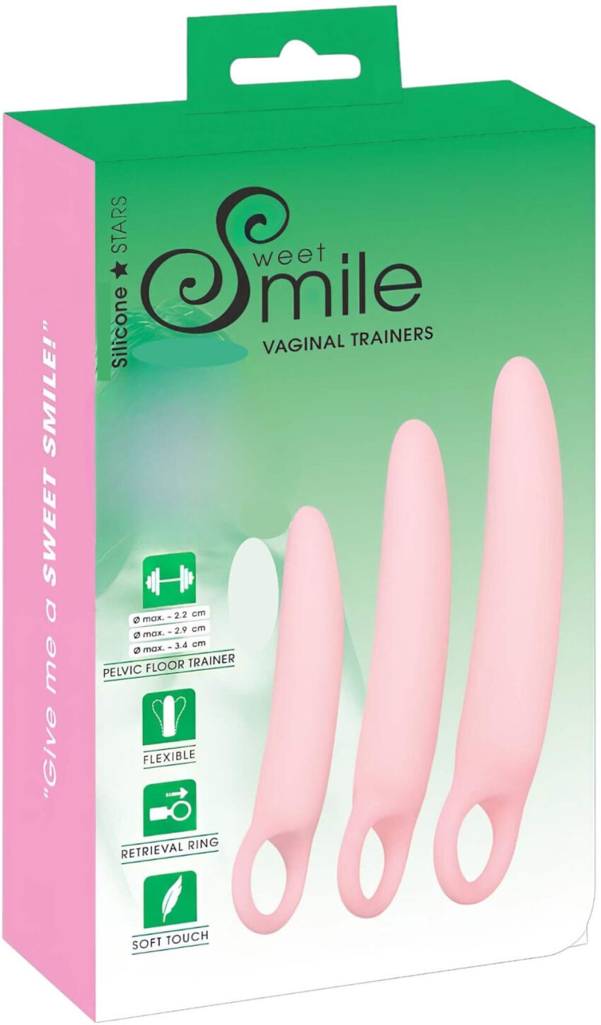Sweet Smile Smile Vaginal Trainers - Vaginal Trainer Set in 3 Sizes (Pelvic Floor Strengthener)