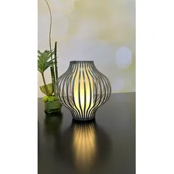 Lampe Atrani LED Metall grau gewölbt