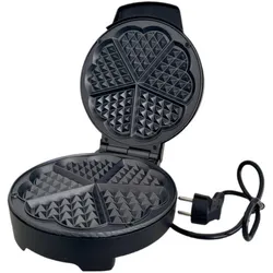 Deski Waffeleisen, Waffeleisen, Schwarz, Silber