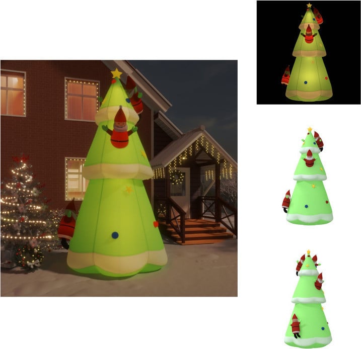 vidaXL Opblaasbare kerstboom met LED-verlichting, 500 cm