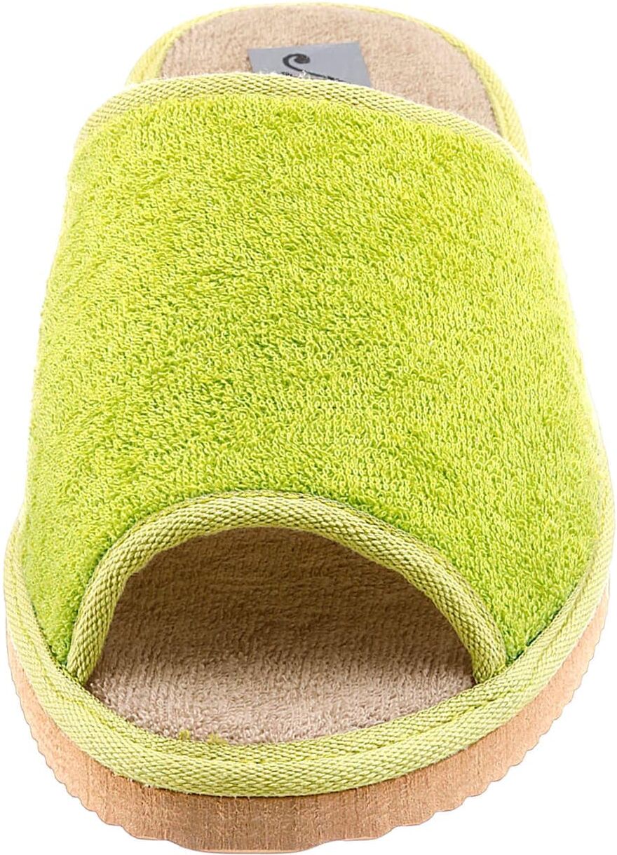 Pantoffel CLASSIC, Damen, Gr. 37, grün (pistazie), Textil, Schuhe Pantoffel