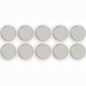 Maul Magnete 61818, silber, Neodym Magnet, Ø 12 mm, Höhe 3 mm, Scheibenmagnet, 10 Stück