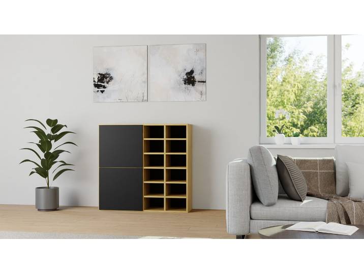 Stylisher Weinschrank nach Maß Eiche Natur geölt