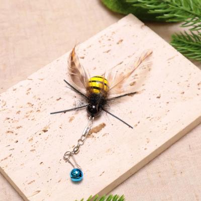 Inspired Living Mantis Bee Feather Cat Teaser Refills Interactive Cat Wand Toy Replacement Set 1pc B