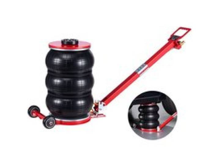 VEVOR Cric Pneumatique 5 T Plage 140-464 mm, Cric de Levage Pneumatique à Triple Coussin d'Air et Six Tubes en Acier, Levage Rapide, Poignée Longue Réglable, pour Réparation Voiture SUV Atelier Garage