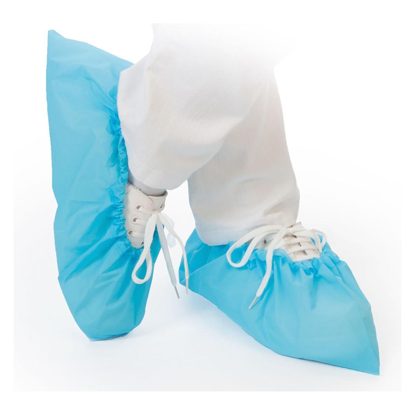 Hygostar CPE-Überschuh ANTI SLIDE, blau Stärke: 0,05 mm, Einheitsgrösse, Länge: 410 mm, zum Über (Überziehschuhe) (28556)