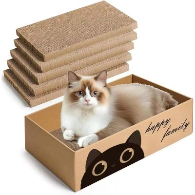 Uplift Essentials 2 in 1 Durable Cardboard Cat Scratcher & Lounge Bed 2 in 1 Durable Cardboard Cat Scratcher & Lounge Bed