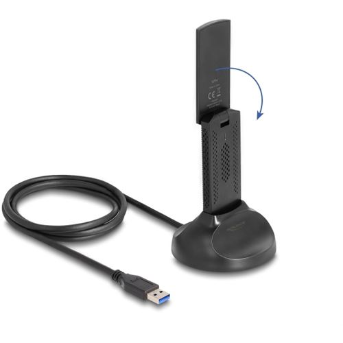 Delock Wi-Fi 6E Dualband WLAN USB Adapter AX5400 (2 x 2402 + 574 Mbps)