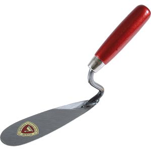 Schwan Maurerkelle 145816, aus gehärtetem Stahl, 160 mm Länge, mit Holzgriff, Zungenkelle