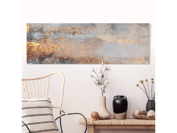 Impression sur toile Brouillard Gris Polyester Gris 90 x 30cm