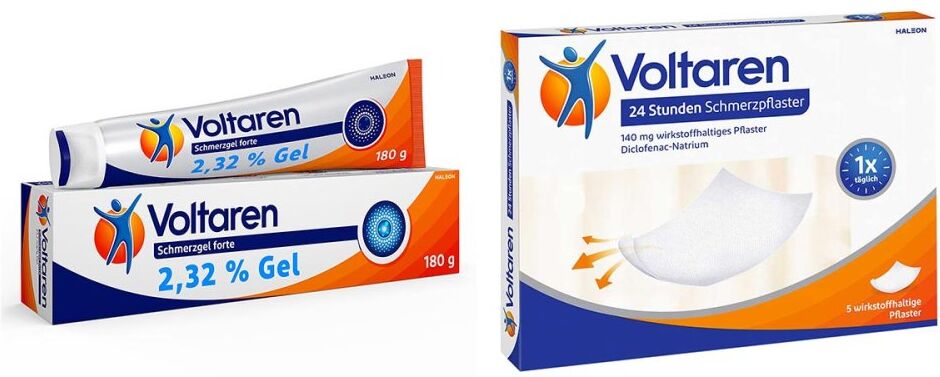 Voltaren Schmerzgel forte 180g + Voltaren Schmerzpflaster 5 Stk.