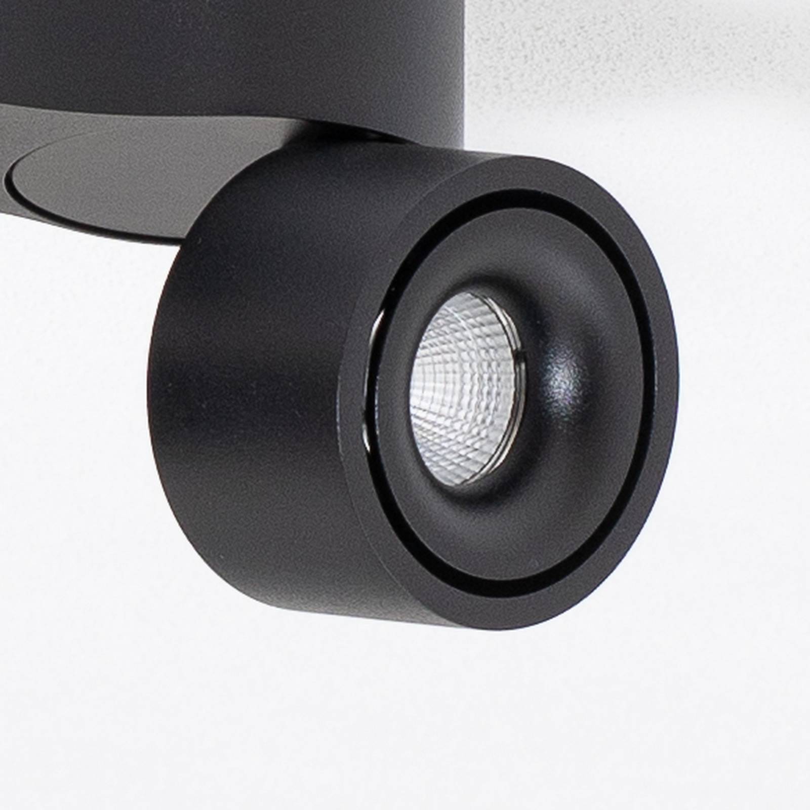 Arcchio LED-Deckenstrahler Rotari, 1240lm, 2-flg., schwarz Rotari Arcchio, dimmbar, schwarz, für Wohn- / Esszimmer, Aluminium, Modern, LED Deckenlampe