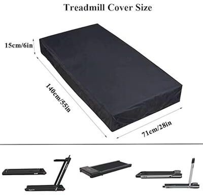 Inspired Finds Oxford Dustproof Treadmill Protective Cover Home & Office Treadmill Dust Cover black